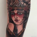 Traditional indian girl tattoo