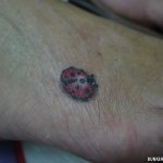 Small tattoo lady bug