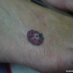 Small tattoo lady bug