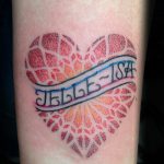 heart dotwork tattoo