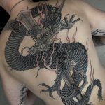 Japanse draak tatoeage
