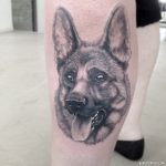Realistic dog tattoo