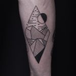 Geometric landscape tattoo