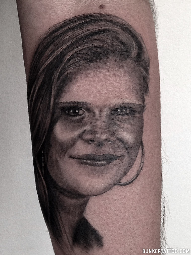 Awesome Realistic Portrait tattoo on Arm - Best Tattoo Ideas Gallery